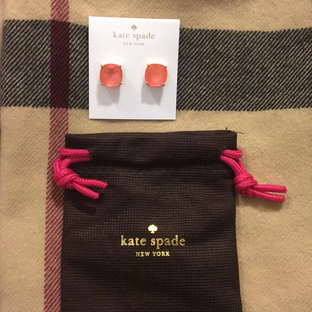🖤 Kate Spade EARRINGS large pink studs - Picture 3 of 4